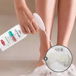 랩신 항균 풋샴푸 블랑코튼향 410ml x 2개 + 용기 무타공 거치대 2p