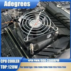 CPU 공냉식 쿨러 구리 코어 4PIN PWM PC 라디에이터 Ventilador for Intel 1150/1151/1155/1156/1700/1200/