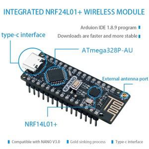 Arduino Nano V3.0용 RF-Nano  C 나노 보드 ATmega328P CH340 RF24 라이브러리와 호환되는 NRF24L01+2.4G