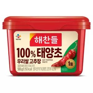 해찬들 매운 100% 우리쌀 태양초 고추장 500g  1개