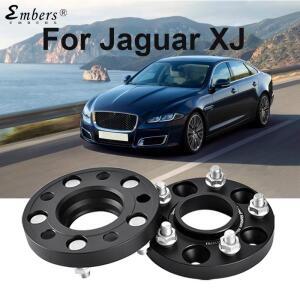 Jaguar XJ PCD 5X108 CB 63.4mm M12X1.5 휠 스페이서 검정색 단조 알루미늄 허브 어댑터 1개용 불씨