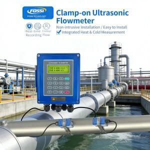 100%  TUF-2000B DN15-6000mm TS-2 TM1- TL-1 변환기 벽걸이형 액체 유량계 RS485 Modbus