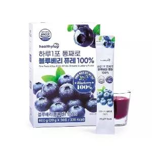[NS홈쇼핑]헬씨허그 하루1포 통째로 블루베리 퓨레 100% 6박스(총 180포)..[35906424]