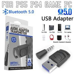 소니호환 PS5/PS4 게임 콘솔용 무선 헤드폰 어댑터 수신기 PC 액세서리 헤드셋 블루투스 오디오 송신기