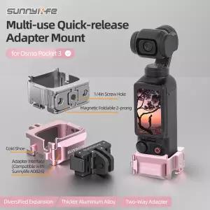 dji 호환 Osmo Pocket 4/3 카메라 마운트용 어댑터 프레임 베이스 콜드 슈/퀵 릴리즈 마운트가 있는 확장