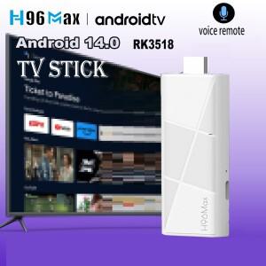 H96 MAX 스마트 호환 안드로이드 14.0 TV 스틱 RK3518 쿼드 코어 4K HDR Wifi6 BT5.4 BT ROM 16G RAM 4GB