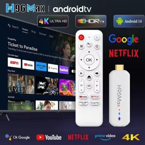 H96 Max S905L TV 스틱 안드로이드14 쿼드 코어 BT5.0 4K@60fps 2.4G&5G Wifi6 2GB 16GB 구글 음성 비서 미