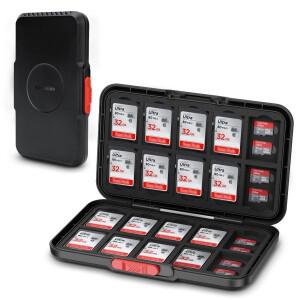 대용량 60 슬롯 경량 메모리 카드 케이스 20개의 CFexpress Type A 및 MicroSD/MicroSDHC/MicroSDXC 팝업