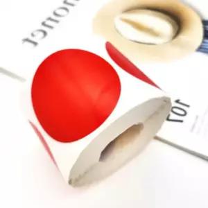 레드 원형 롤스티커 데코용 꾸미기 컬러 스키터 500장문구 다용도 빨강색 칭찬 포장 대형 귀여운 용지