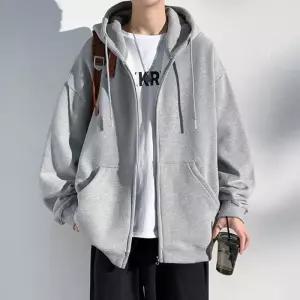 남녀공용 3컬러 루즈핏 커플 후드 집업 아우터 IS-JK38N (21288727)