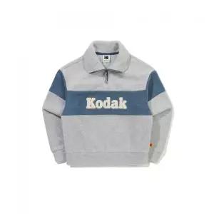 매장정품 코닥 KODAK 컬러블럭 마이크로플리스 반집업 맨투맨 우먼 M.GREY K5422EFSR1MGR 118560