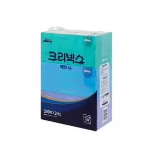 크리넥스 콤비팩 미용티슈 200매 3개 유한킴벌리 부드러운 각티슈