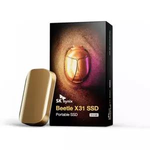 SK hynix Beetle X31 1TB 휴대용 SSD DRAM 최대 1050MB/s USB 3.2 2세대 PC Mac 노트북 Xbox PS5 호환 외장
