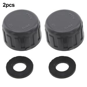 호환 2pcs PVC 암나사 엔드 캡 커넥터 20mm/25mm/32mm 호스 고무 씰 포함 물 파이프 피팅