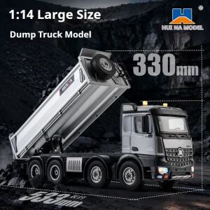 HUINA 536PRO 13채널 1:14 합금 RC 풀 스케일 8륜 중장비 엔지니어링 덤프트럭 무선 조종 장난감 (조명
