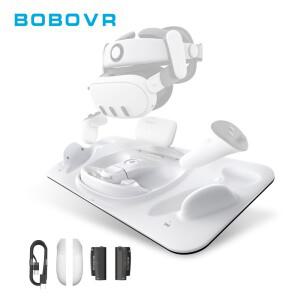 BOBOVR D3 충전 도크 퀘스트 헤드셋 컨트롤러와 호환 B100 배터리 액세서리 시간 미만