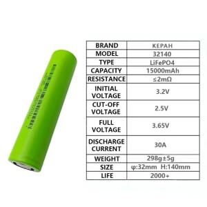 32140 LiFePO4 배터리 호환용 3.2V 15Ah DIY 고출력 팩