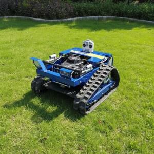 원격 제어 잔디 깎는 기계 RC 크롤러 7.5HP 경사면 예초기 트랙형 무선 조종 절단기 로봇