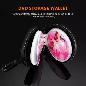 대용량 CD 보관 가방 20 포켓 지퍼 잠금 장치 CD용 내부 충격 방지 디스크 홀더 Dvd 라이너 노트