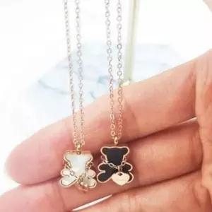 써지컬스틸 목걸이 테디베어 목걸이 곰돌이 펜던트 학생 우정 로...