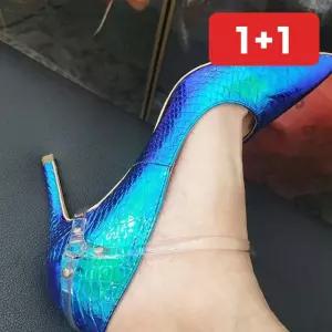 투명 구두스트랩 1쌍 하이힐 신발 끈 발목 헐떡임 방지 고정 밴드 실리콘  1+1