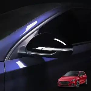 현대 I30/I30 N 2017 차량 튜닝 블랙 리어뷰 미러 장식 커버 트림 외장 액세서리