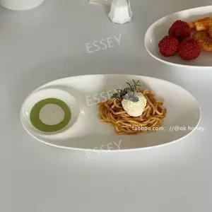 만두접시 그릇 세라믹 접시 감자 도자기 초밥 세트 소스