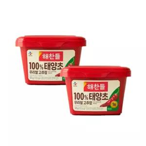 CJ제일제당 해찬들 100% 태양초 우리쌀 고추장 500g 2개