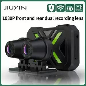 JIUYIN 듀얼 1080P 오토바이 DVR 풀 바디 방수 모토 카메라 WiFi 대시캠 전후방 주행 비디오 블랙박스