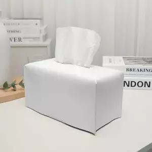 [핫트랙스]모던심플 가죽 티슈커버 직사각 벨크로형 화이트