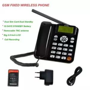 GSM 고정 무선 전화 듀얼 SIM 카드 큰 LCD 디스플레이 사무실 홈 원격 영역 사용에 대 한 10 일 대기