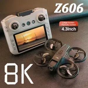 새로운 Z606 드론 항공 8K HD 듀얼 카메라 5G WIFI GPS 브러시리스 모터 광학 흐름 장애물 회피 기능이