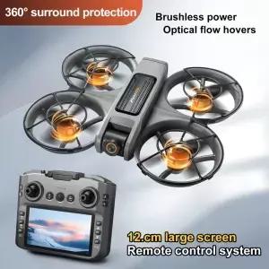 S156 미니 드론 4K 가용 HD 카메라 대형 화면 2.4G WIFI FPV 브러시리스 광학 흐름 호버링 접이식 쿼드콥터