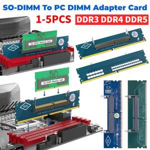 모니터전원선 노트북 SO DDR5 RAM을 데스크탑 변환, DDR4 변환 UDIMM 카드 노트북을 DIMM 컨버터, 메모리 DDR3 카드로 어댑터로 SODIMM, PC