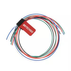 BNTECHO 24 게이지 실리콘 와이어 키트 레드 블랙 화이트 블루와 그린 각각 5피트 24AWG 좌초된 주석 구리