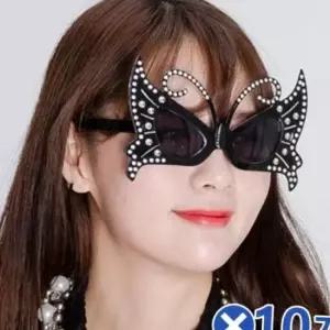 나비모양 큐빅안경x10개 파티용품 할로윈소품