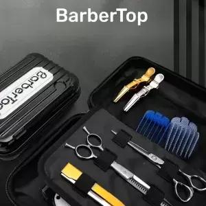 BARBERTOP 도구 보관 가방 방수 머리 깎기 헤어 커팅 가위 면도 키트 이발 액세서리 주최자 상자