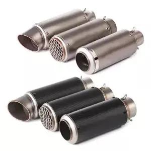 51/60mm 범용 오토바이 배기구 스테인리스 머플러 카본 파이버 DB z900 R3 R25 MT07 R1 Z400 Z650용