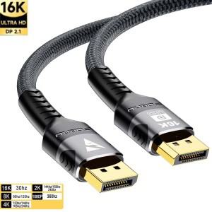 비디오 오디오 디스플레이 포트 케이블  어댑터  플스호환 RTX 3080 노트북 PC TV용  16K DP 2.1  8K @ 120