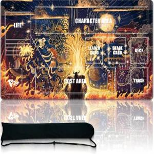 Auralvia 싱글 플레이어 TCG 플레이 매트 원피스 카드 게임과 호환되는 구역 보너스 파워 카운터 주사위 및