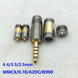 [호환품]1세트 HIFI 티타늄 스틸 쉘 2.5mm 4.4mm 오디오 플러그 + 분배기 슬라이더 MMCX 0.78 IE900 N5005