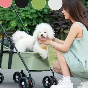 강아지 유모차 고양이 반려동물 카트 시트분리형 접이식 펫모차