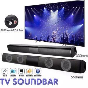 40W TV 사운드바 유무선 블루투스 홈 서라운드 (PC 극장 스피커용) FM 라디오 뮤직 센터 컬럼 탑재