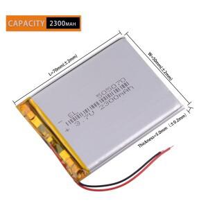 3.7V 505070 2300mAh 리튬 이온 폴리머 배터리
