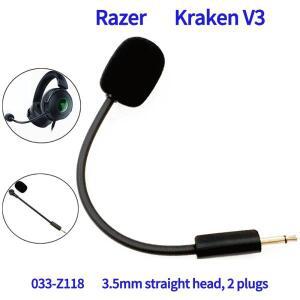 교체용 게임 헤드폰 마이크 3.5mm 스트레이트 플러그 스테레오 붐(Razer Barracuda X 헤드셋 액세서리)