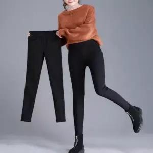 [하프클럽/]여성 퍼안감 기모바지 일자핏 밴딩팬츠 겨울 2색
