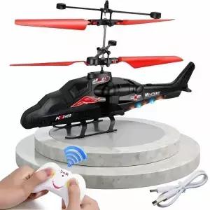 매직 원격 제어 헬리콥터 손으로 360도 LED 조명을 갖춘 회전 미니 UFO 드론 대화형 생일 선물