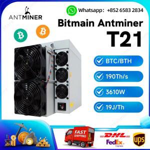 비트코인 채굴기 BITMAIN ANT NER T21 PSU 3610W 190TH 기계 BTC 광부 ASIC 광산 암호화 BCH