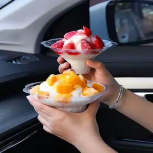 테이크아웃 팥빙수컵 아이스컵 얼음컵 투명 일회용 용품 카페 주방 음료 포장 스무디