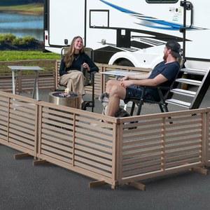 ZIPPITY OUTDOOR PRODUCTS ZP19072 높이 너비 키트 5피트 색상 슬레이트 WOODTEK 2개 삼나무 1M 강아지 휴대용 패널 비닐 울타리